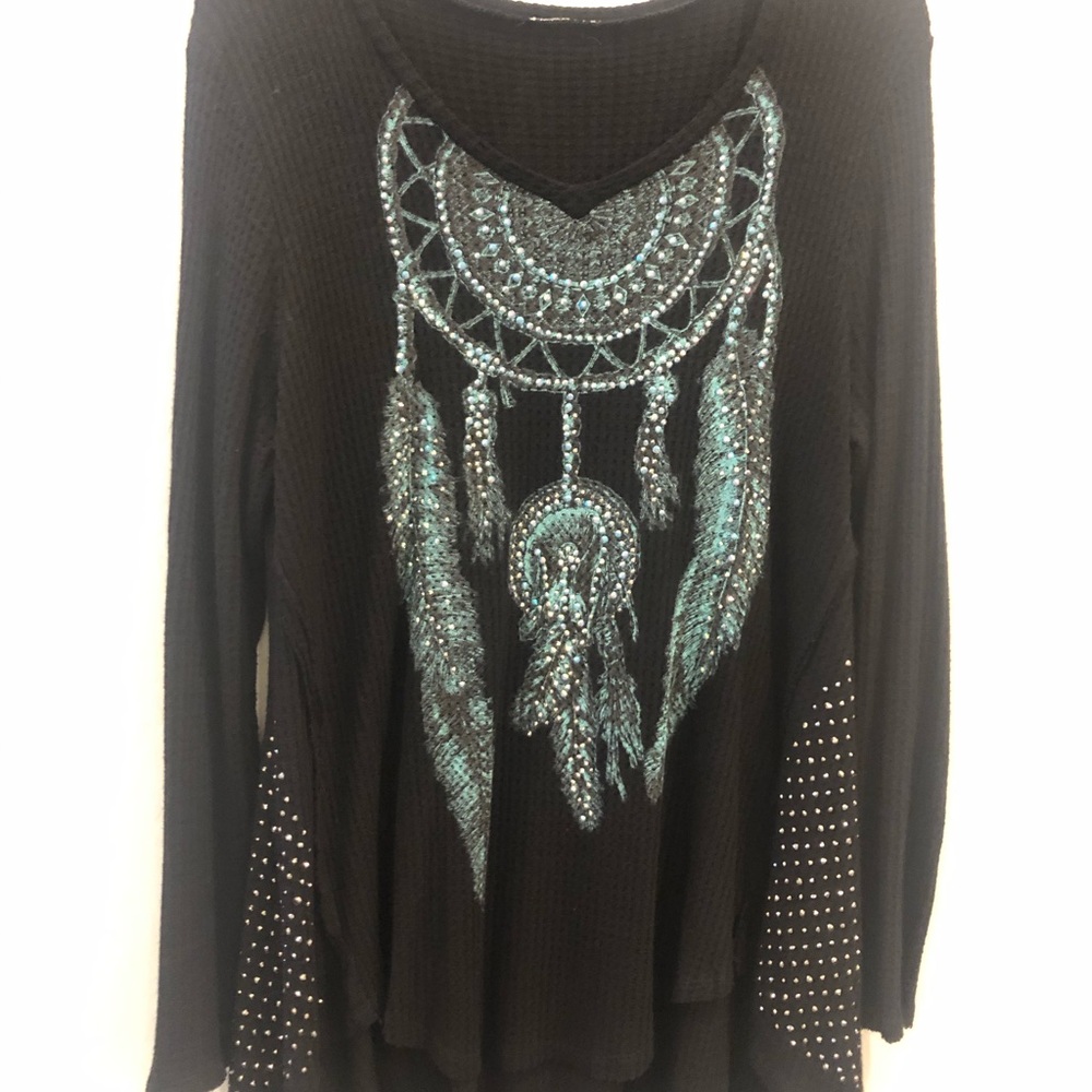 Western Beaded Bling Tunic. XL WORN ONCE!